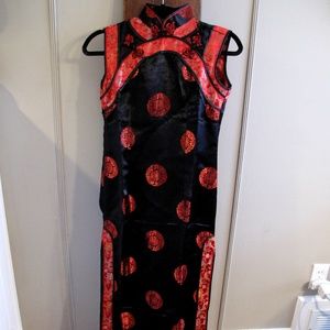 CHINESE CHEONGSAM/QIPAO DRESS by TANG YI Traditional Brocade Dress Medium NWOT